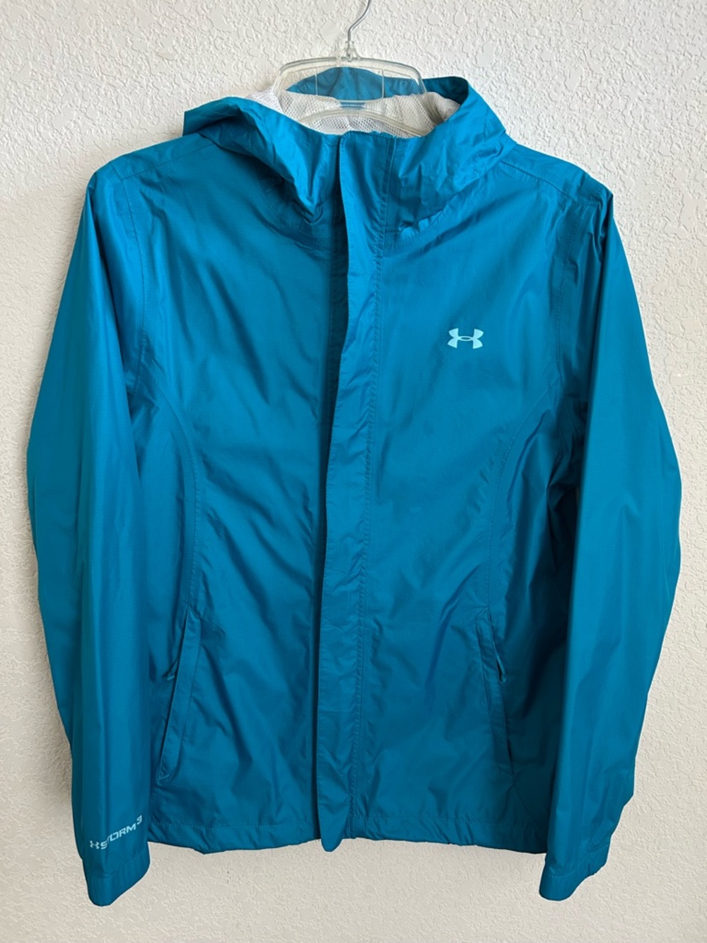 Under Armour Teal Blue Windbreaker Jacket (L)